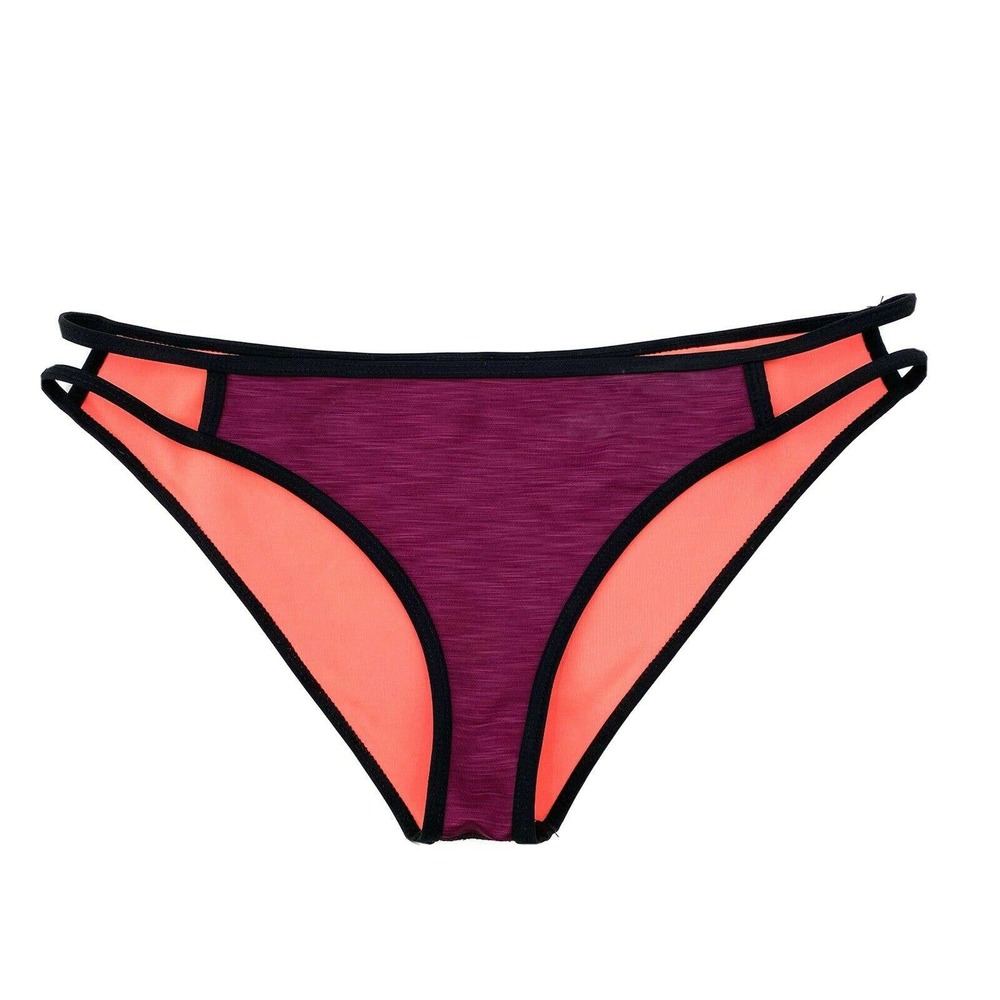 OAKLEY Purple Black Swim Suit Bikini Bottoms L
